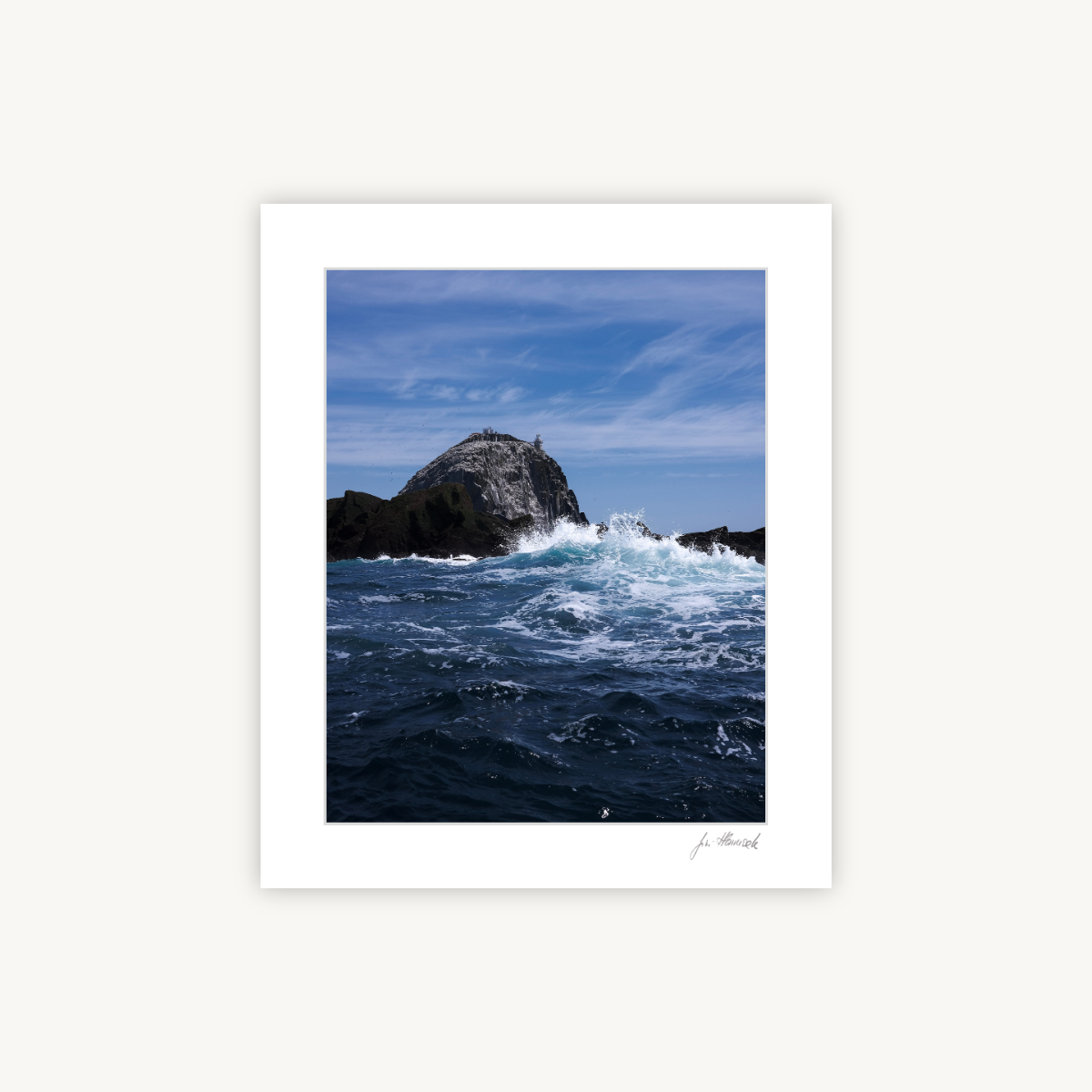 Bull Rock, Mounted Fine Art Photography Print